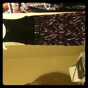 Split design dress with built in belt